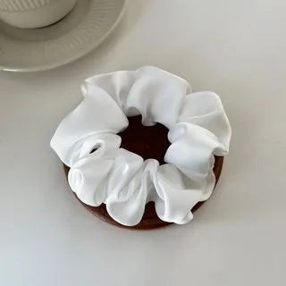 Oversize Satin Scrunchies Elastic Hair Ties Women Girls Big Silk Hair Bands Ponytail Holder Hair Rubber Bands Hair Accessories