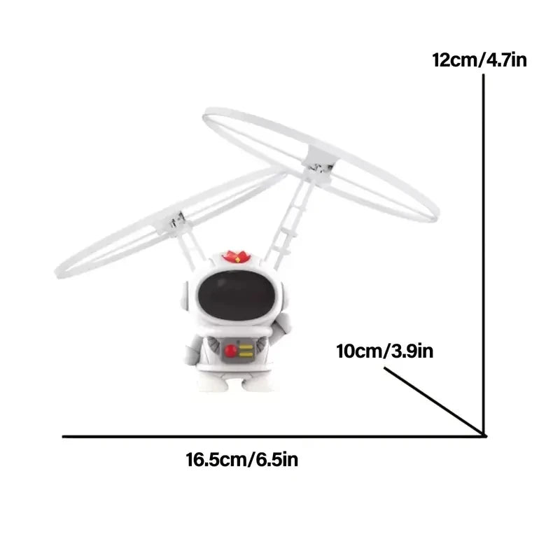 Mini Astronaut Drone Cartoon Spaceman Flying Robot Toys with USB Charging Hand Control Helicopter Toys for Kids Xmas Gift