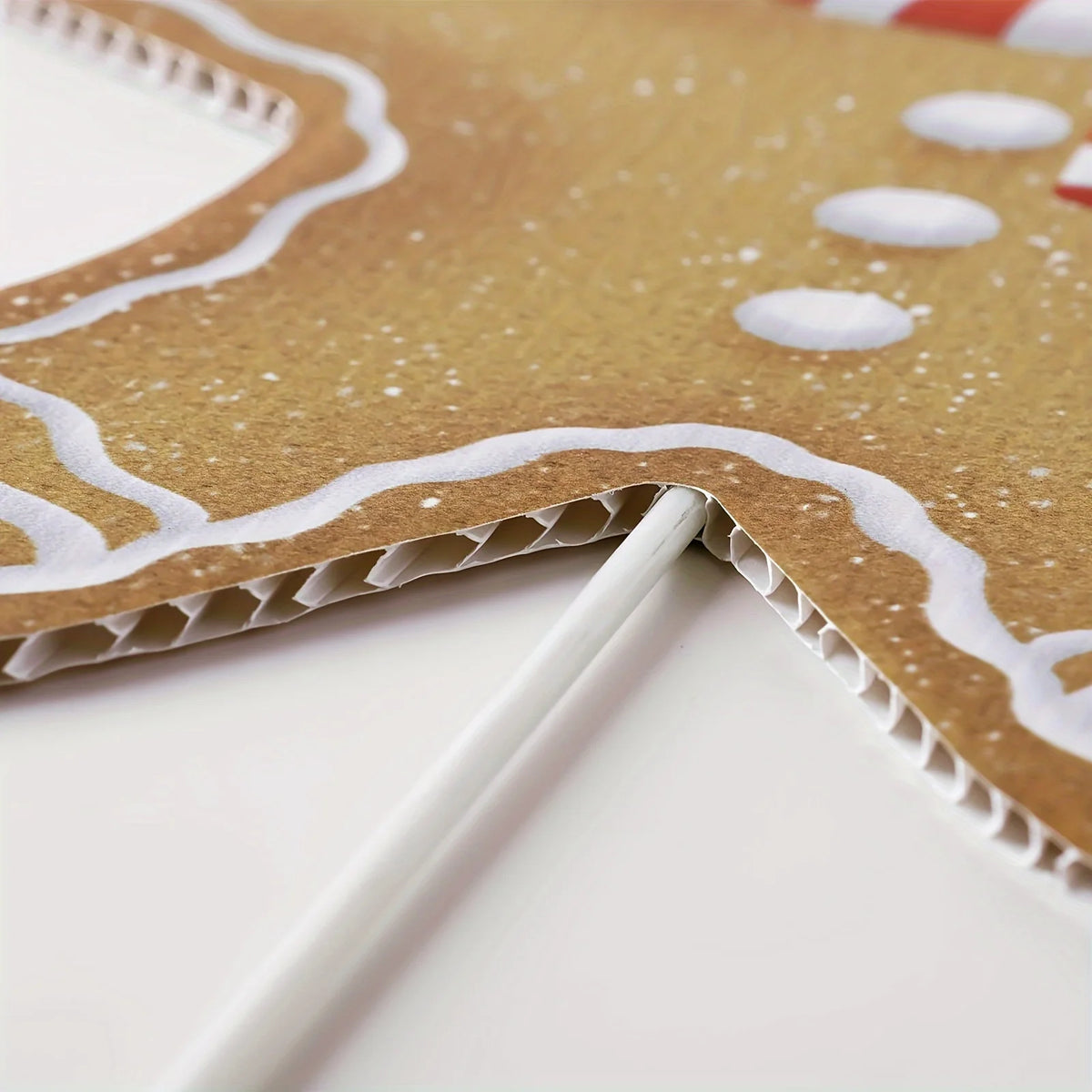 4/8/12pcs Large Gingerbread Man Christmas Tree Ornaments, Rustic Plastic Gingerbread Decorations, for Holiday Home, School