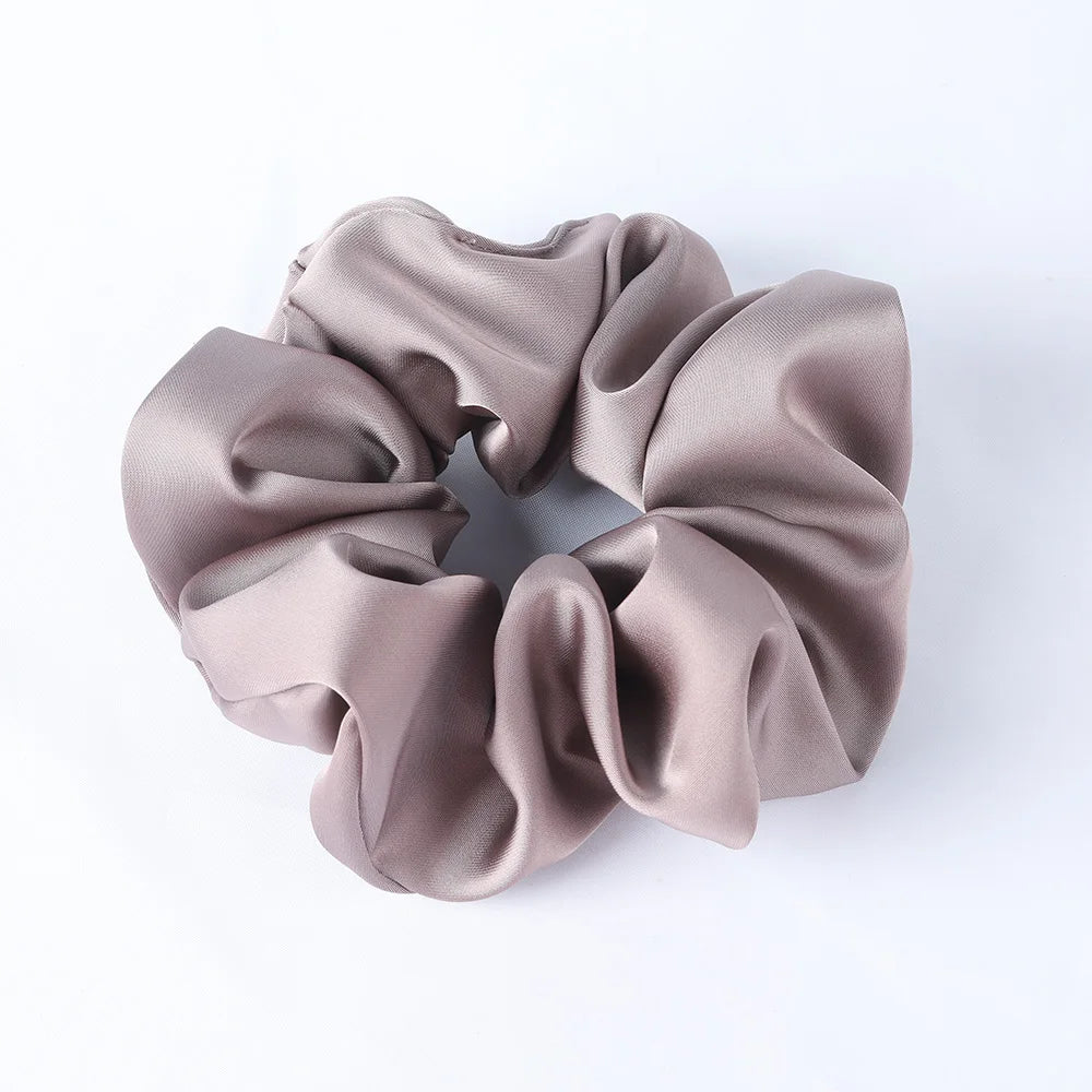 Oversize Satin Scrunchies Elastic Hair Ties Women Girls Big Silk Hair Bands Ponytail Holder Hair Rubber Bands Hair Accessories