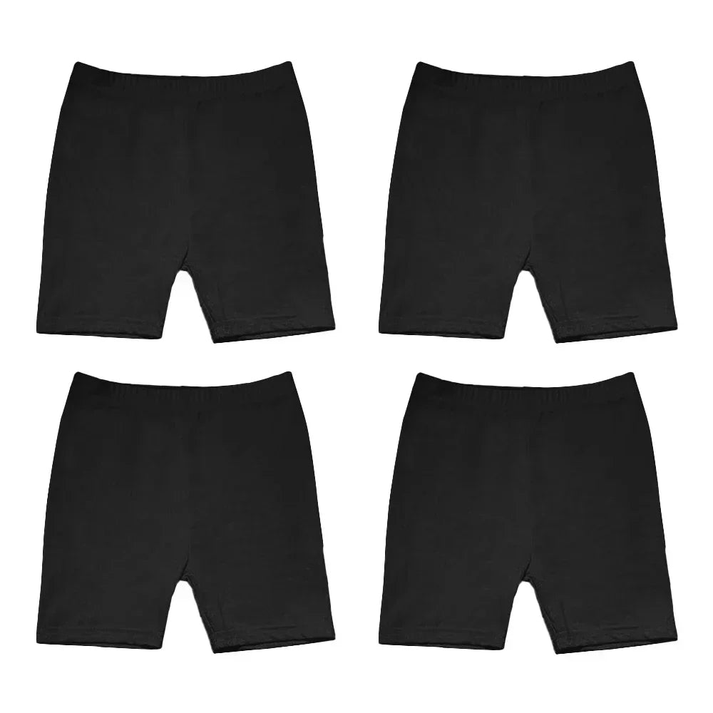 4pcs Girls Safety Pants Modal Dance Leggings Shorts Soft Candy Color Panties Girls Underwear Short tights Aged 3-12 Years
