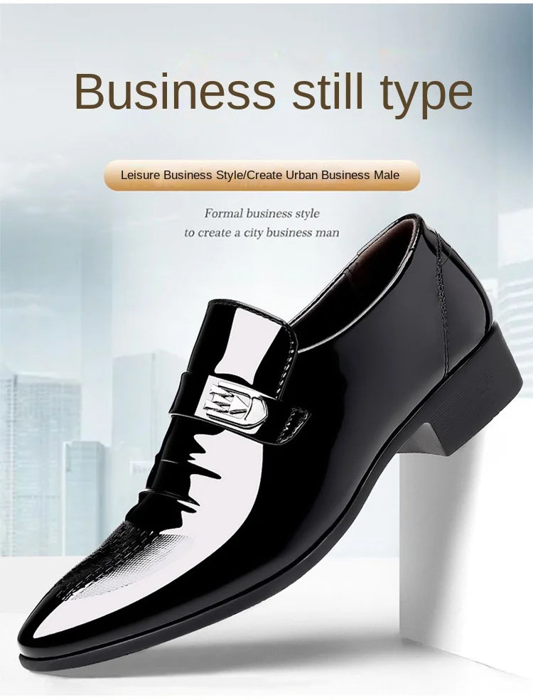 Brand New Leather Shoes Men Casual Business Shoes Office Work Shoes Men Party Wedding Oxford Pointed Toe Loafers