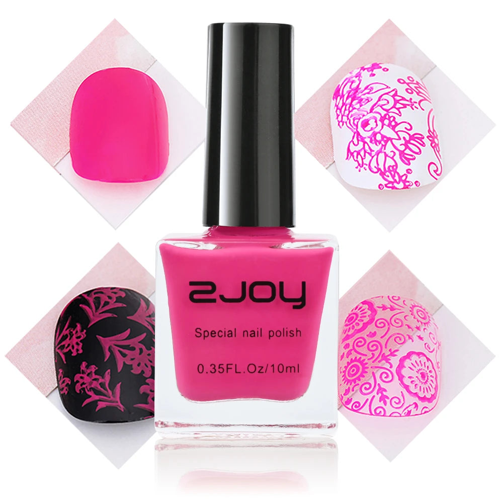 Nail Printing Stamping Gel Polish 10ml 30Colors Nail Art Printing Varnish for Stamping Plate Black White Gold Nails Lacquers