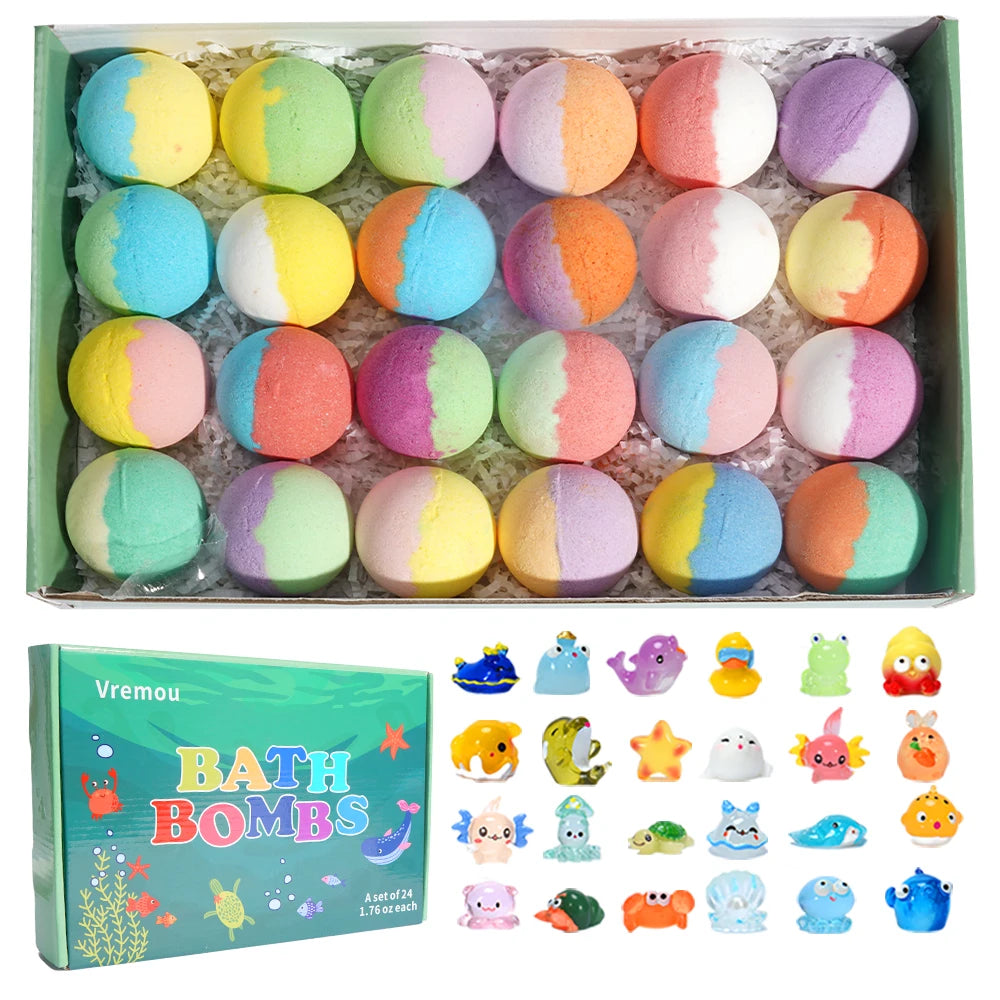 Kids Bath Bombs Surprise Set – 24 PCS