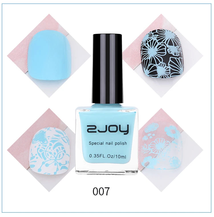 10ml Nail Stamping Polish Varnish Black White Colorful Nail Printing Lacquers for Stamping Plate 30 Colors Nail Stamping Polish
