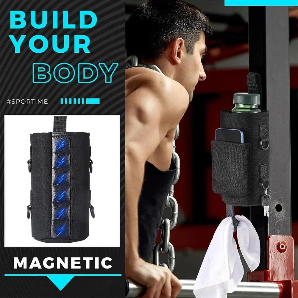 Magnetic Gym Water Bottle Bag Non Slip