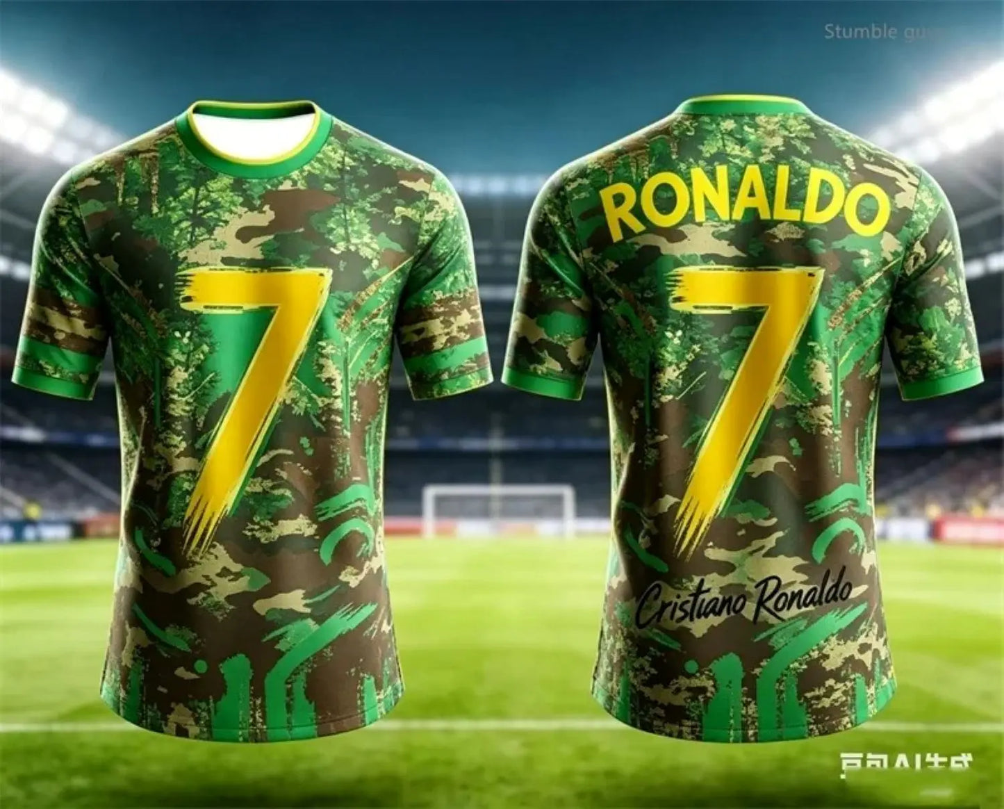 Men s Summer T Shirt Slim Fit Ronaldo Soccer Print Short Sleeve Casual Sporty Style Suitable for Family Adults Kids Training Tee