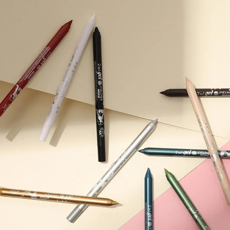 Quick-drying Eyeliner Waterproof Liquid Eyeliner Gel Pen Colourful Pigment Long Lasting Smooth Pencil Eye Beauty Makeup Cosmetic