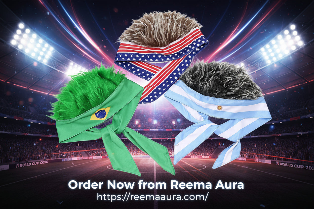 2026 Novelty Football Fan Wig Headband - عصبة شعر باروكة مشجعي كرة القدم 2026