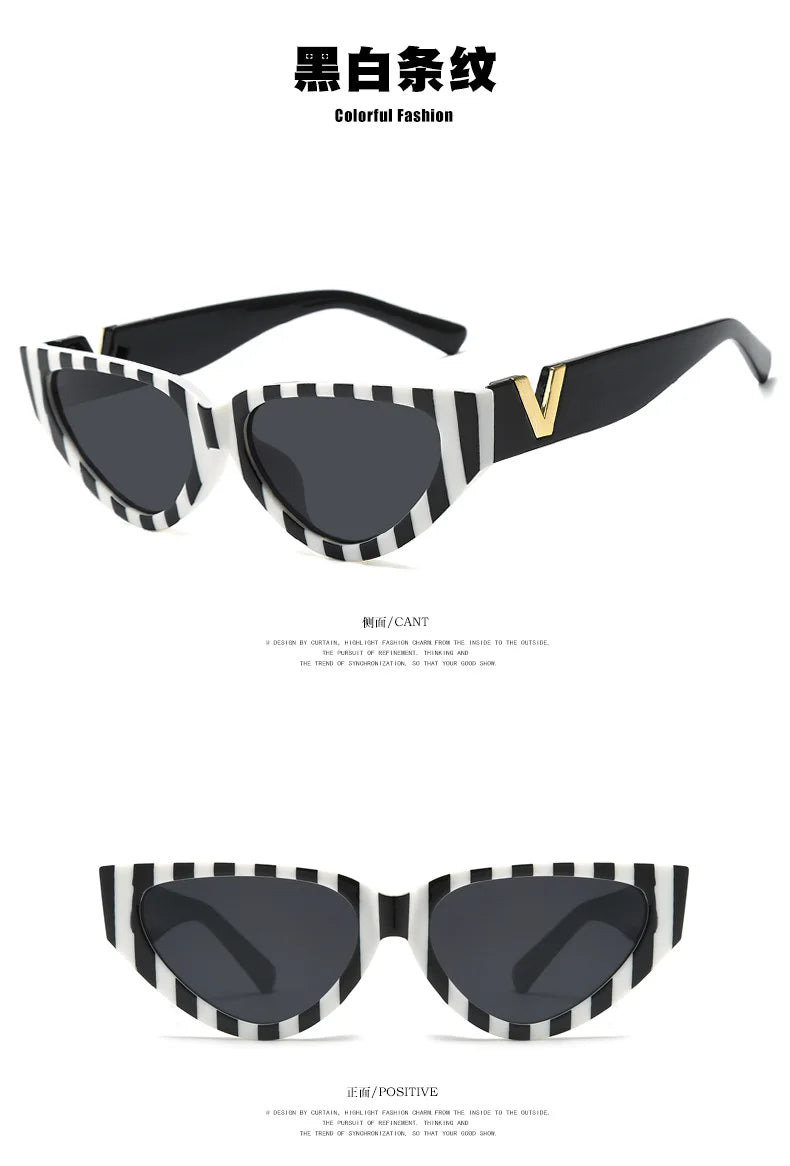 Vintage Small Cat Eye Sunglasses – Unisex Retro UV400 Shades
