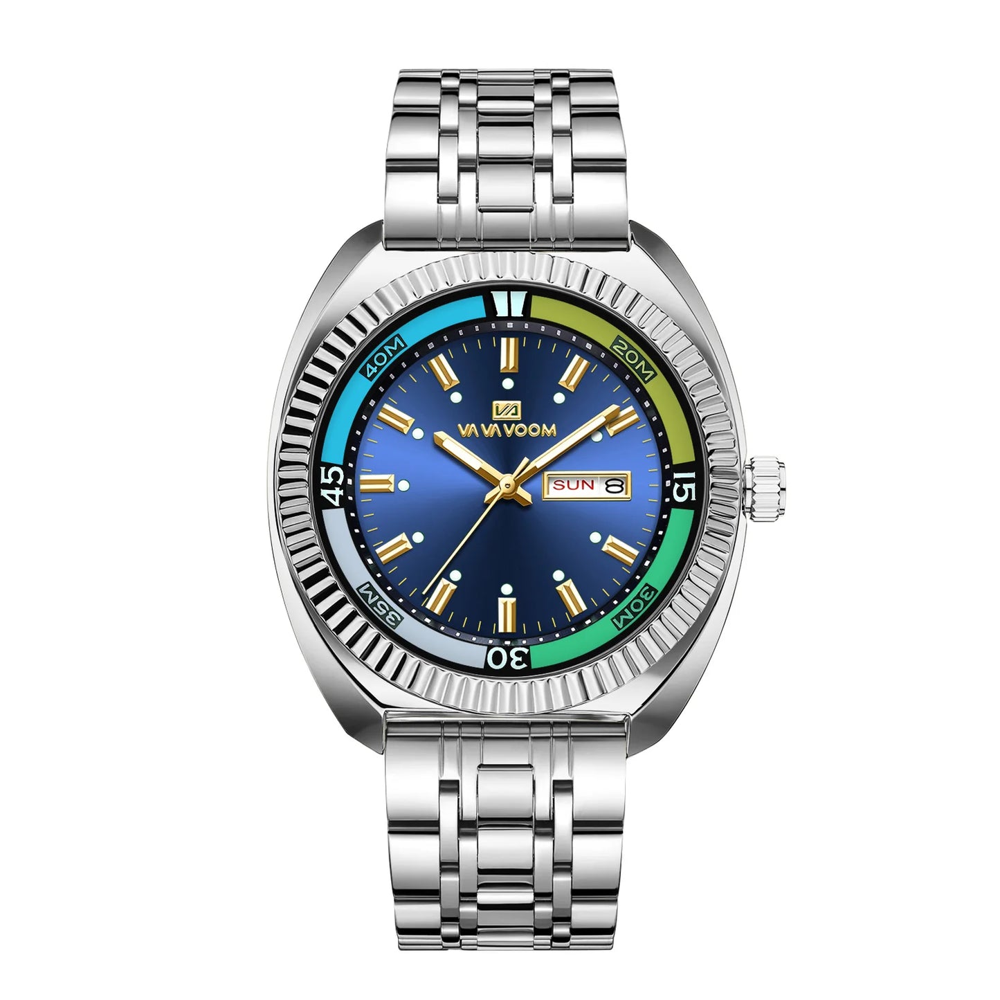 New Gear Men’s Gear Ring Stainless Steel Watch – Large Dial