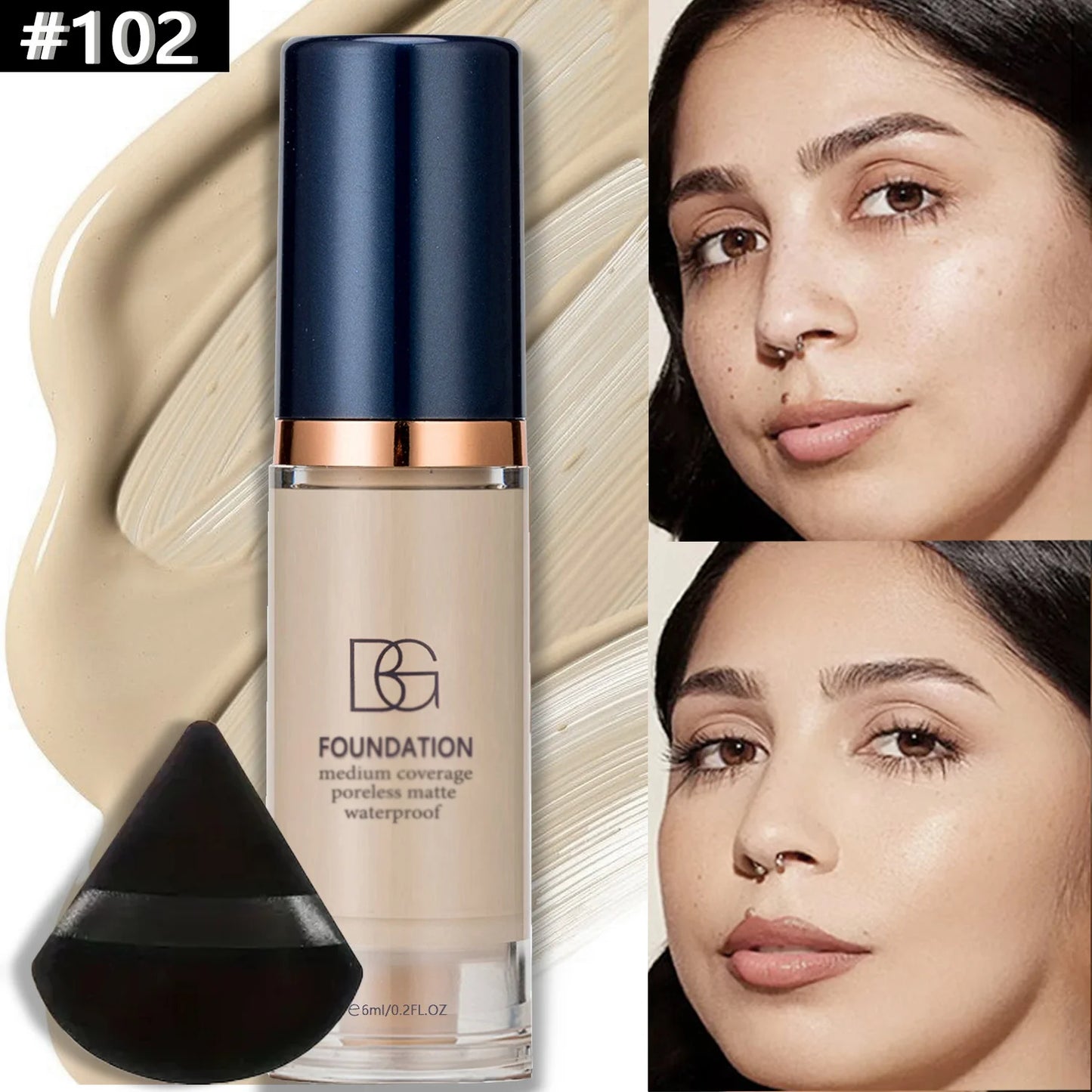 Full Coverage Waterproof Liquid Foundation Set