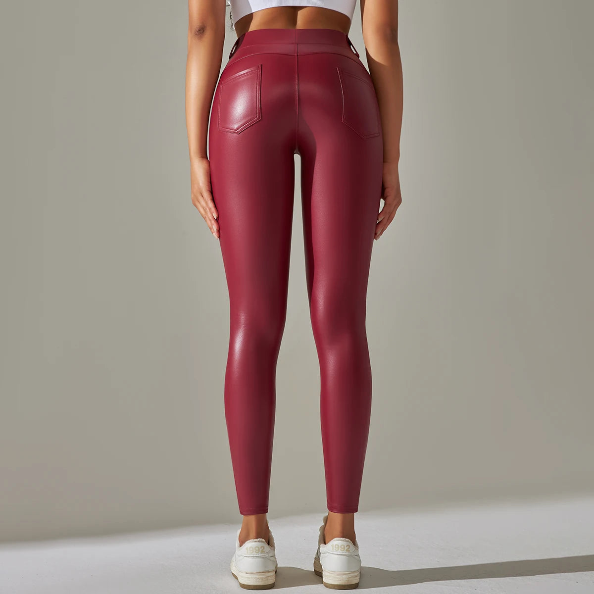 Trendy New WOMEN'S Leggings High Waisted Tight and Sexy Leather Pants Colorful Yoga Pants for Women