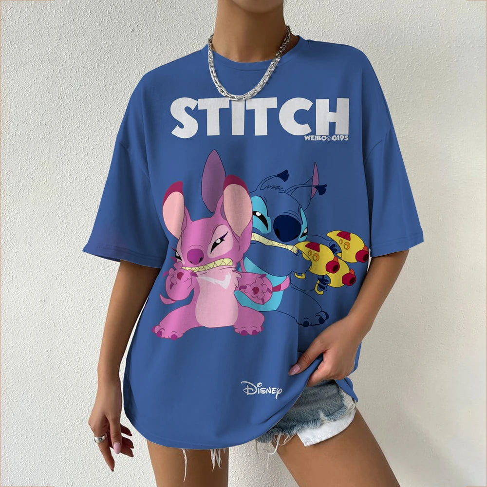 Stitch Oversized Cartoon T-Shirt – Casual Street Style
