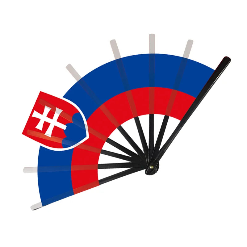 32 Country Flag Folding Hand Fan - مروحة يدوية قابلة للطي بأعلام 32 دولة