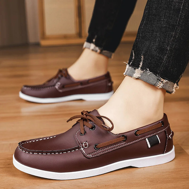 Men’s Doudou Casual Driving Shoes – Retro Large-Size Comfort Style