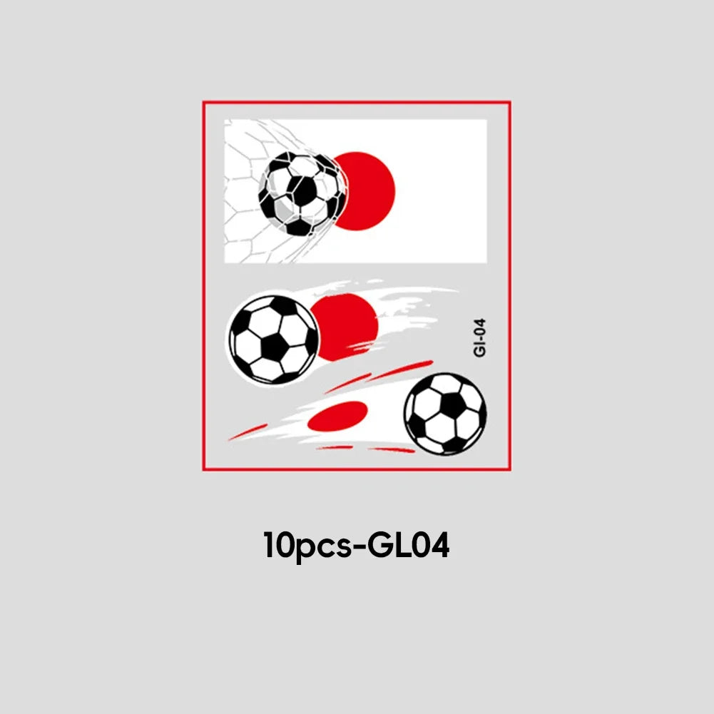 Soccer Fan National Flag Face Tattoo Stickers - ملصقات وشم مؤقتة بأعلام الدول لمشجعي كرة القدم