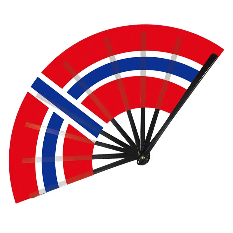 32 Country Flag Folding Hand Fan - مروحة يدوية قابلة للطي بأعلام 32 دولة
