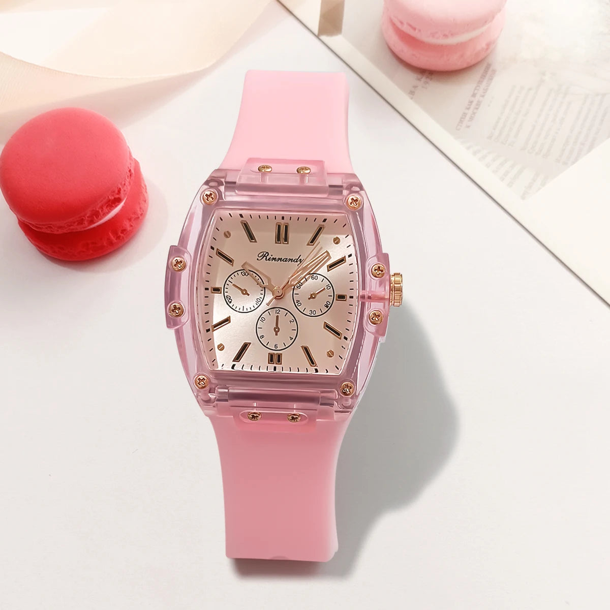New Square Sport Women’s Quartz Watch – Silicone Strap