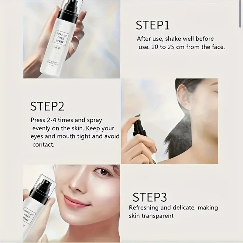 Makeup Setting Spray,Oil Control Lightweight Quicksand Setting Spray 100ml,Moisturizing Long Lasting For 16h Toner Set Makeup