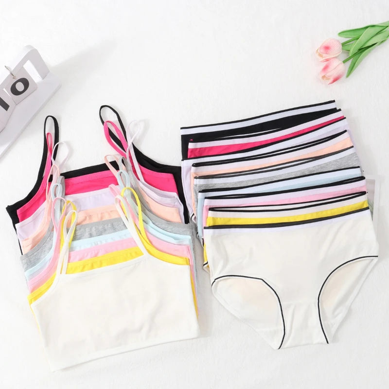 Girls Cotton Development Vest & Underwear Set – Soft &Breathable