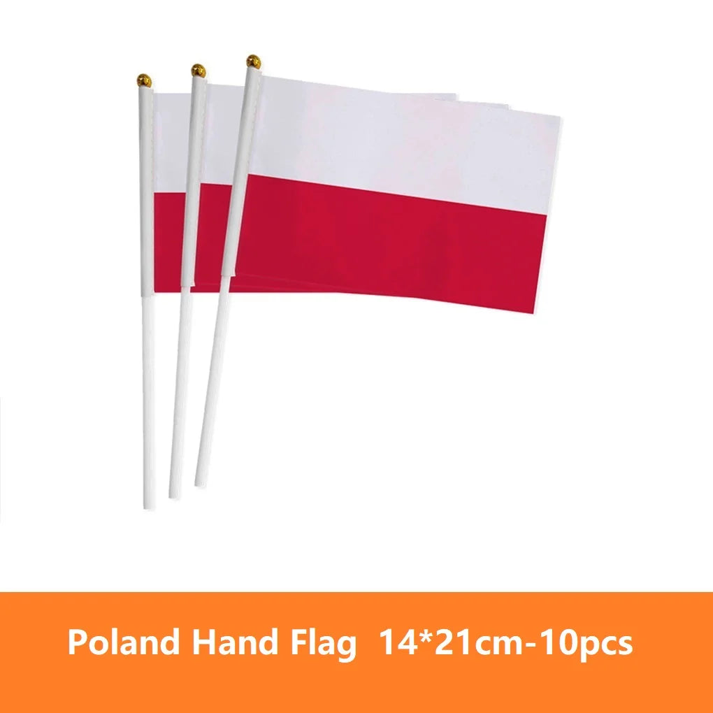 European Country Hand Waving Flags - أعلام أوروبية يدوية للتشجيع والاحتفالات