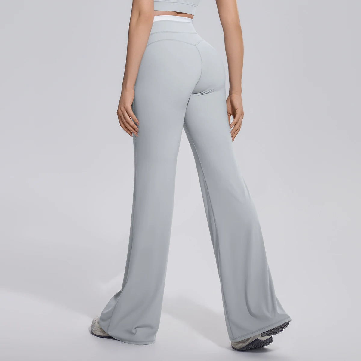 Rooftrellen Summer Woman Loose Breathable Yoga Wide Leg Pants Gym Running Quick Drying Yoga Pants High Stretch Bell-bottoms