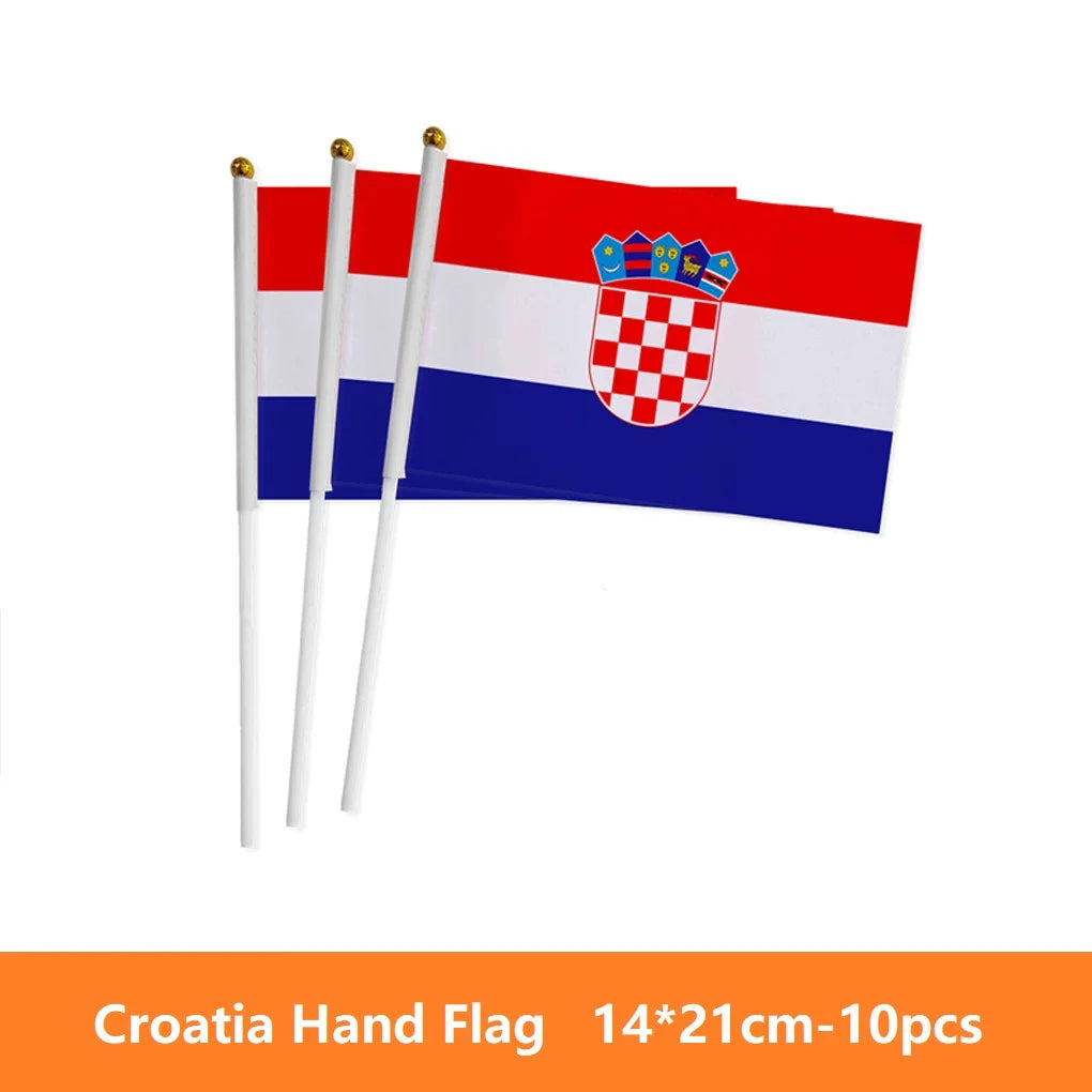 European Country Hand Waving Flags - أعلام أوروبية يدوية للتشجيع والاحتفالات