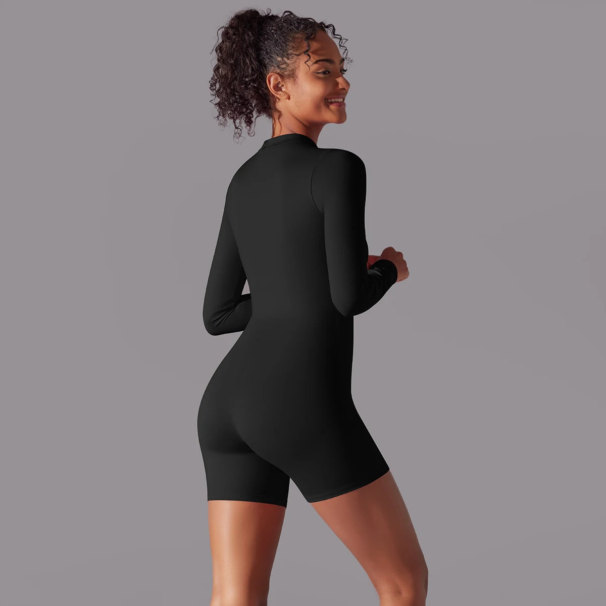 Women Tracksuit Yoga Set Yoga Jumpsuits One Piece Zipper Workout Long Sleeve Rompers Sportswear Gym Set Workout Clothes for Wome