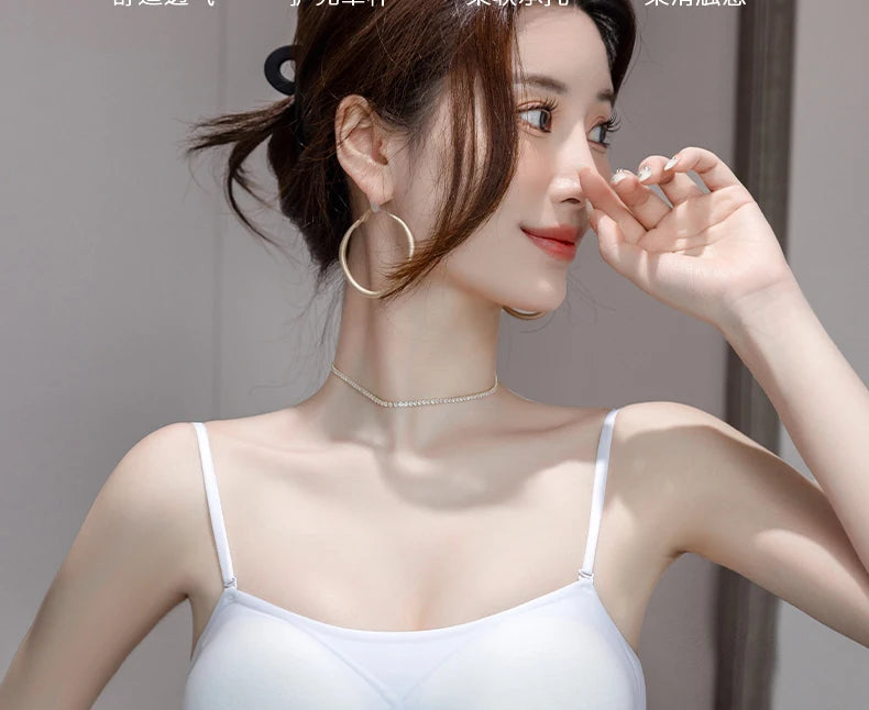 MOYISU Backless Halter Bra with Pads Cross Straps for Small Boobs, Volumizing Push Up Bralette, Strapless Plunge Dress Underwear