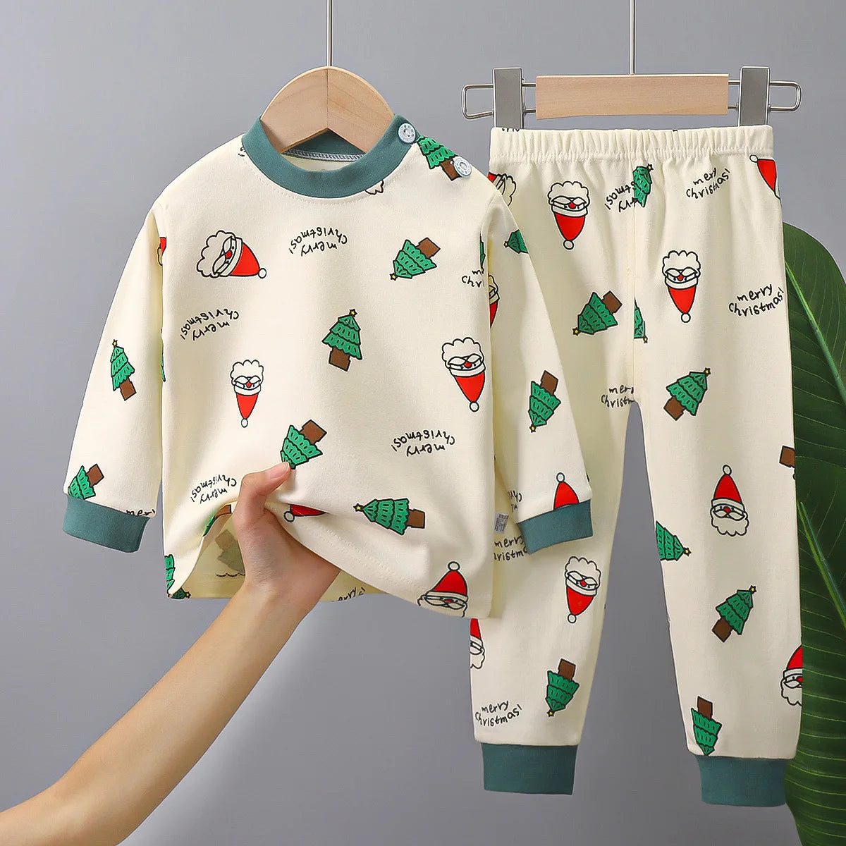 New Kids Boys Girls Pure Cotton Pajamas Cute Cartoon Long Sleeve Pyjamas Toddler Baby Autumn Sleepwear Children's Clothing Sets