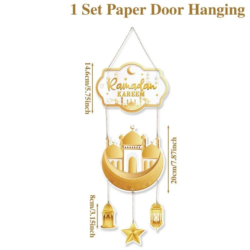Ramadan Moon & Stars Door Hanging Decor