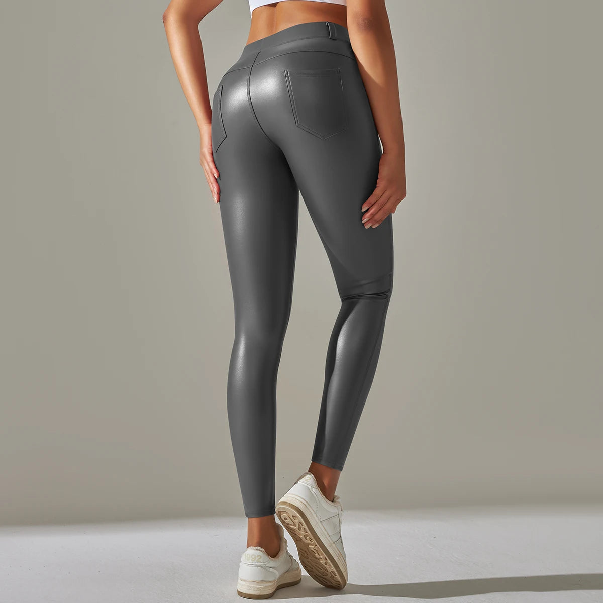 Trendy New WOMEN'S Leggings High Waisted Tight and Sexy Leather Pants Colorful Yoga Pants for Women