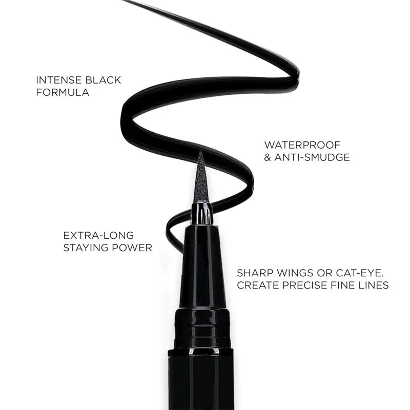 Black Fine Long Lasting Liquid Eyeliner Pen Waterproof Quick-dry Eyeliner Pencil Makeup Smooth Matte Eye Liner Pen No Fading