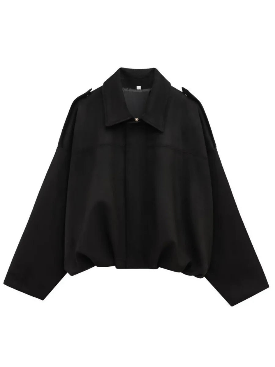 Vintage Suede Texture Bomber Jackets Women's Long Sleeve Loose Coats New Causal Autumn Winter Female Outerwear