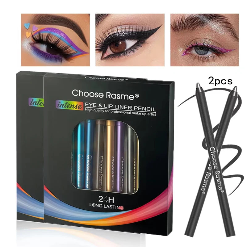 12 Colors Glitter & Shimmer Eyeliner Stick Set -2026