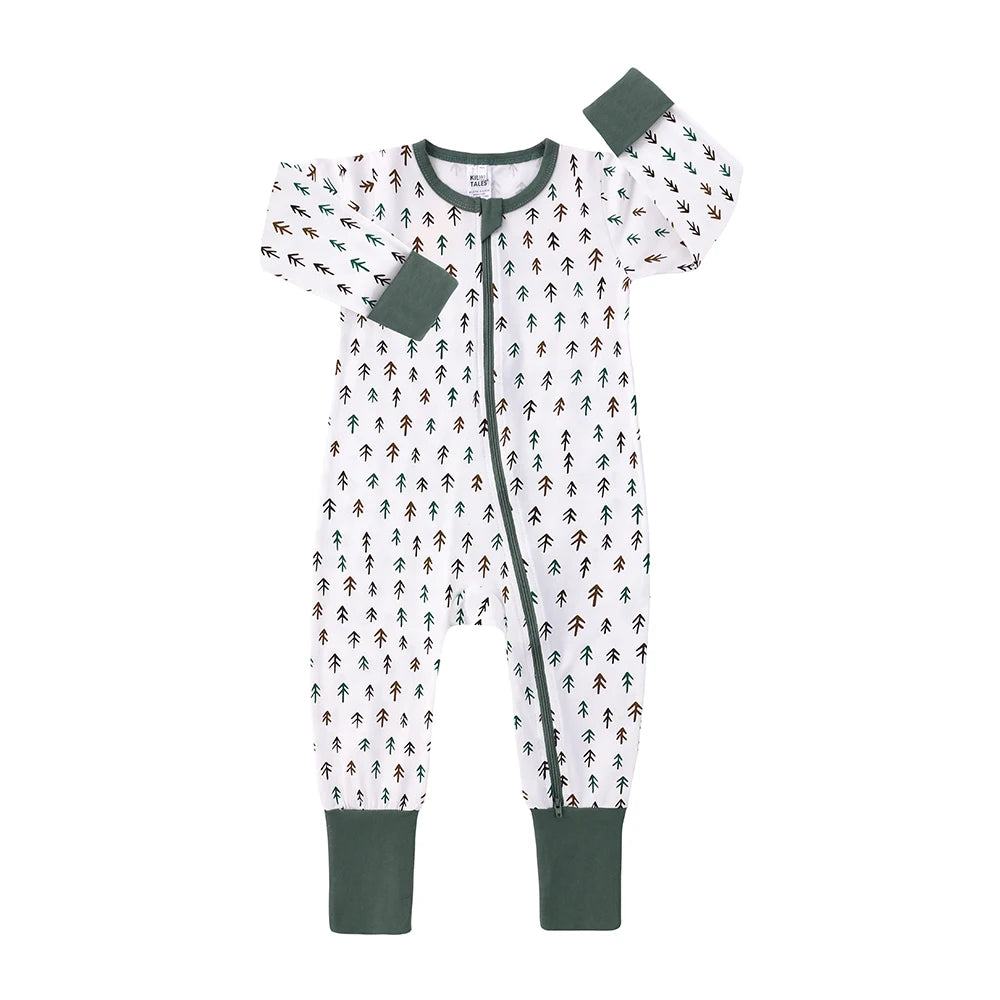 Spring Long Sleeve Baby Romper Newborn Jumpsuit Toddler Boy Girl Cotton Soft Onesie Pajamas Double Zipper Bodysuit Fall Clothes