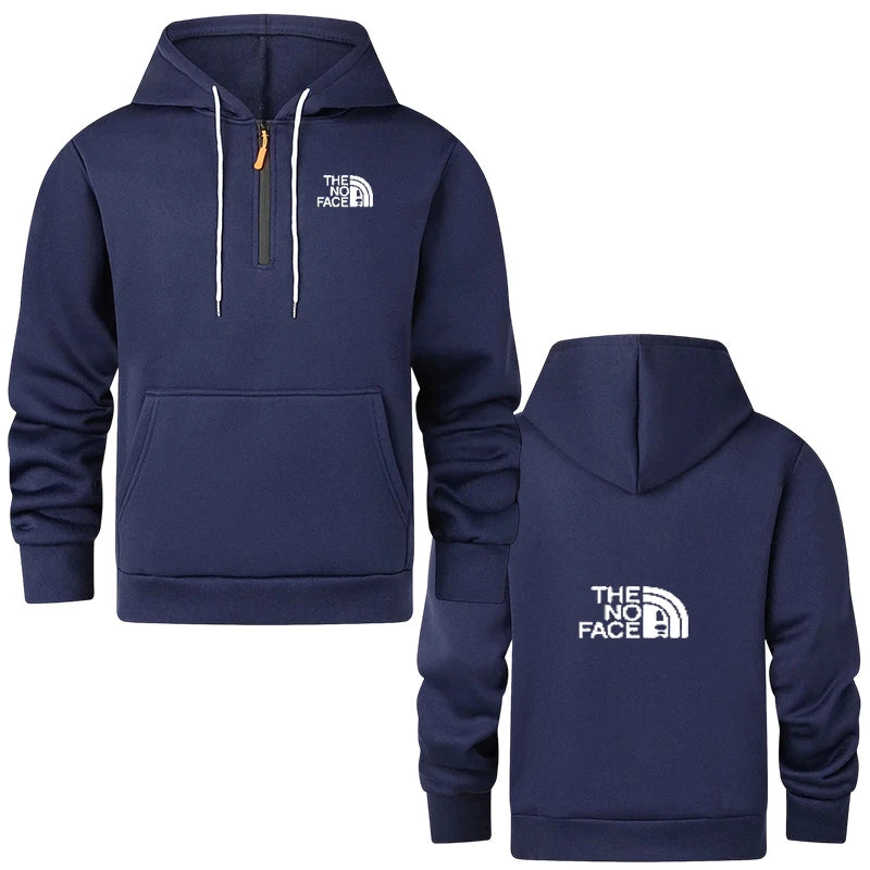 New autumn/winter printed men's hooded chest zipper sport loose fashion multi-functional sports shirt, hoodie with pullover