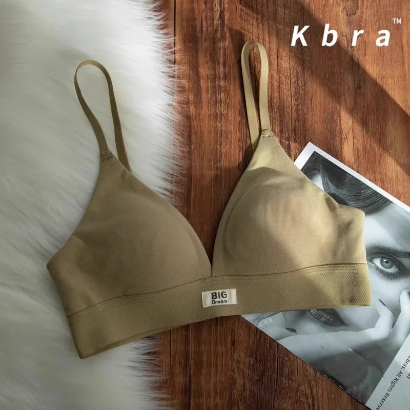 MOYISU Wholesale French Lady Triangle Cup Lingerie for Women No Underwire Comfort Anti-sag Small Bra Cover No Trace Summer Thin