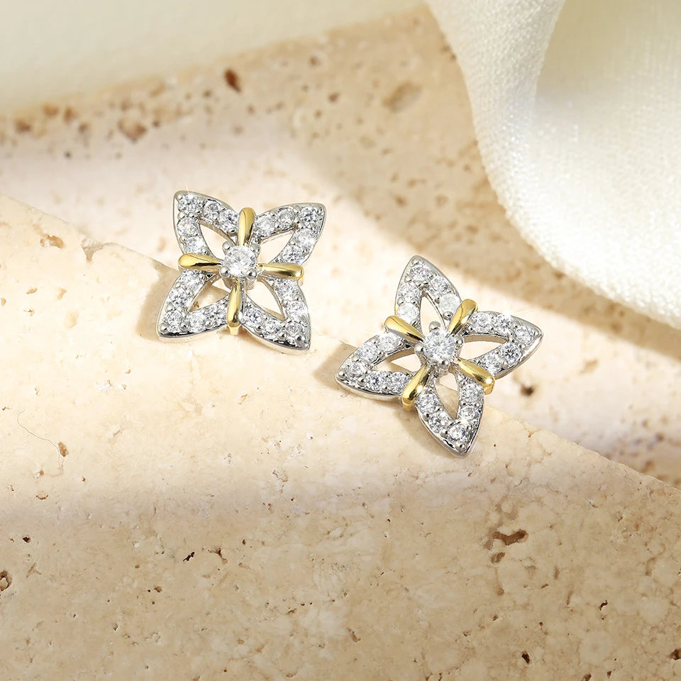 ZAKOL Brand New Arrival Buling Iced Out CZ Stud Earrings Hip Hop Rapper Geometric Round Square Zircon Women Men Ear Accessories