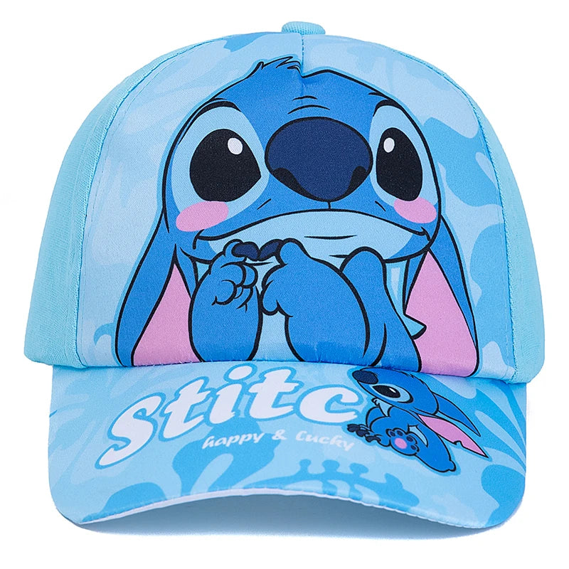 New Style Children's Cartoon Stitch Printed Cap Boys Girls Outdoor Sunshade Cute Hat Lovely Kids Baseball Cap