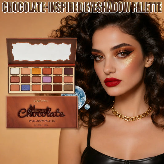 Chocolate Eyeshadow Palette Matte Shimmer Neutral Brown Tones Makeup Palette Highly Pigmented Daily Wear Makeup Cool Tones