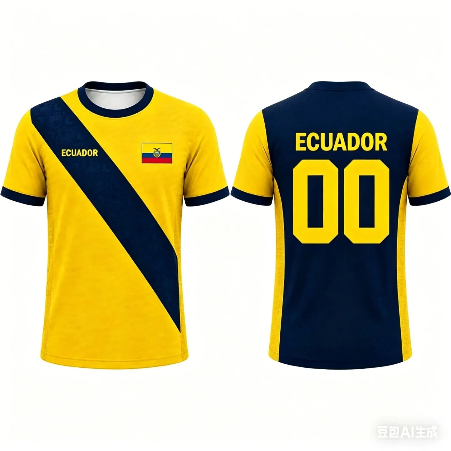Ecuador Kids Adults Soccer T Shirt Sportswear Family Style Blue White Print Breathable Quick Dry Training Tee Fan Sports Top