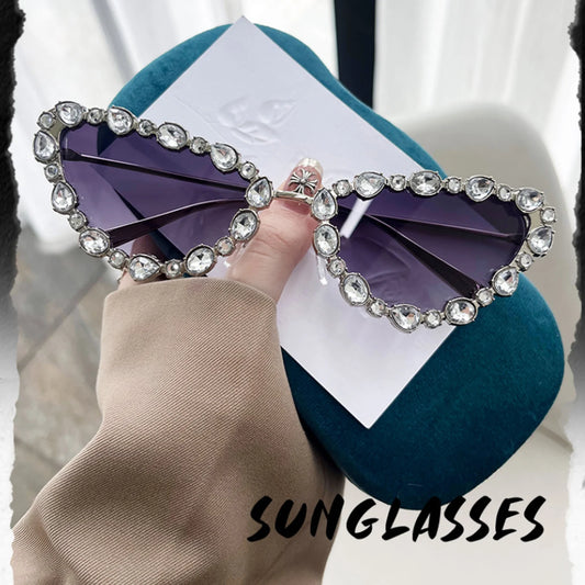 2025 Luxury Diamond Cat Eye Sunglasses – Women’s Trendy Party Shades
