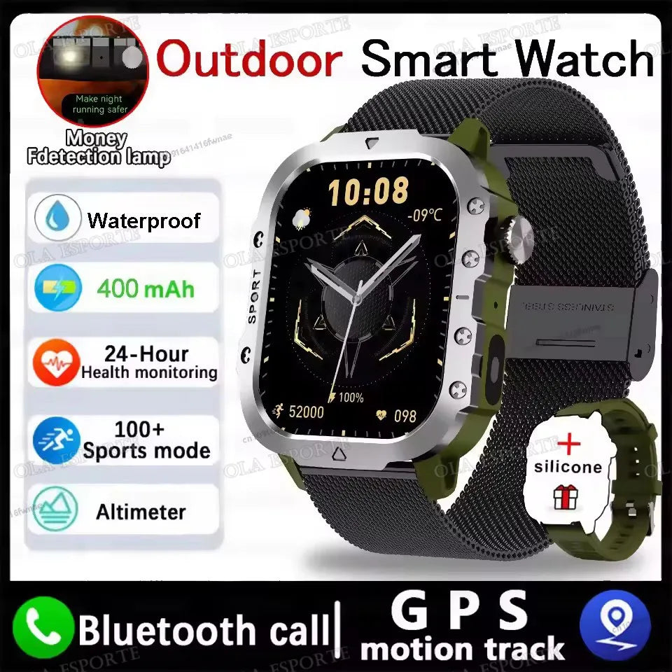 New LED Men's Smartwatch Bluetooth Talking Smartwatch Multi Sport Mode Health Monitor Outdoor Sport Smart Watch For Android
