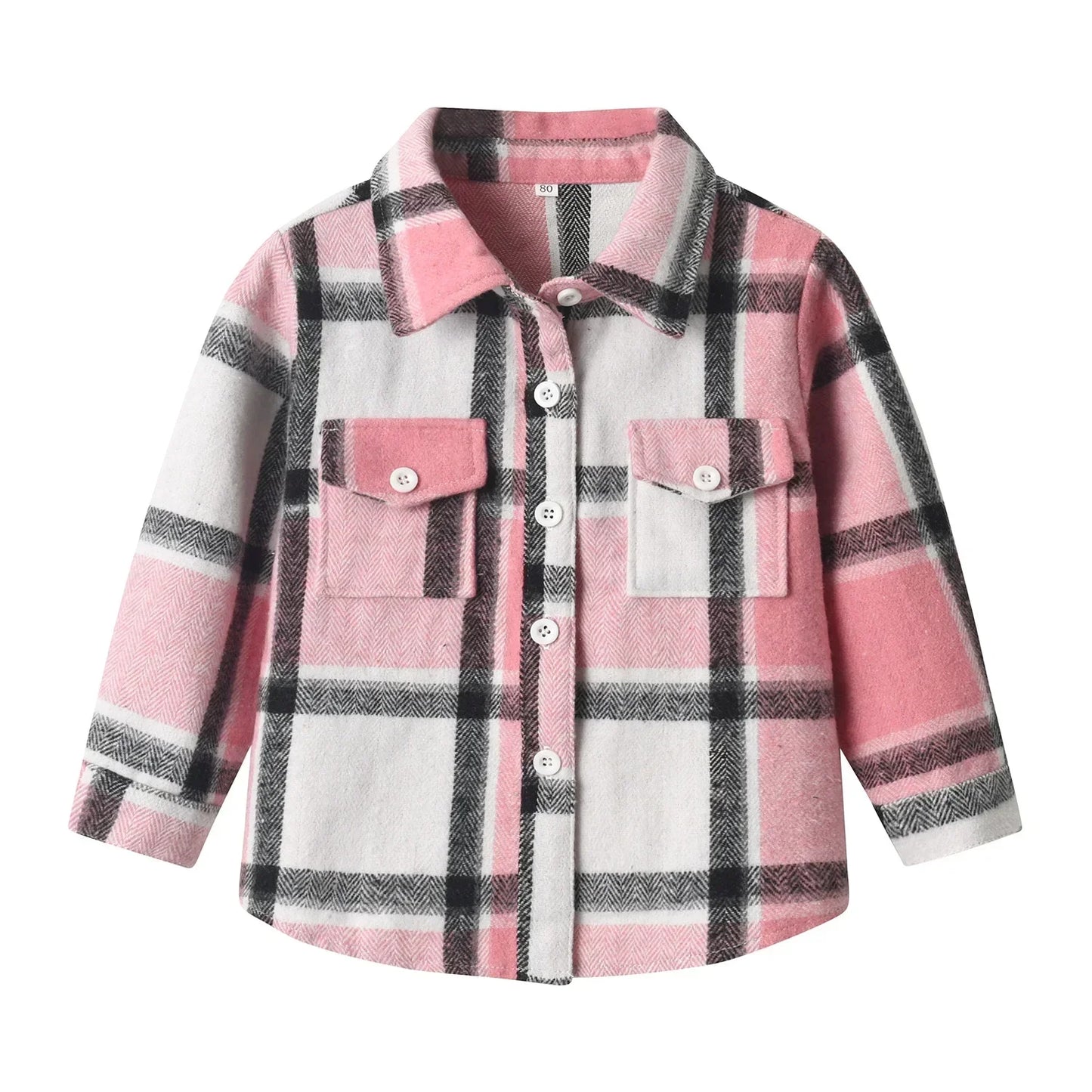 Children's Autumn Plaid Long Sleeved Shirt Brother & Sister Shirt Cotton College Style Thickened Shirt Boys Shirts Girls Blouse