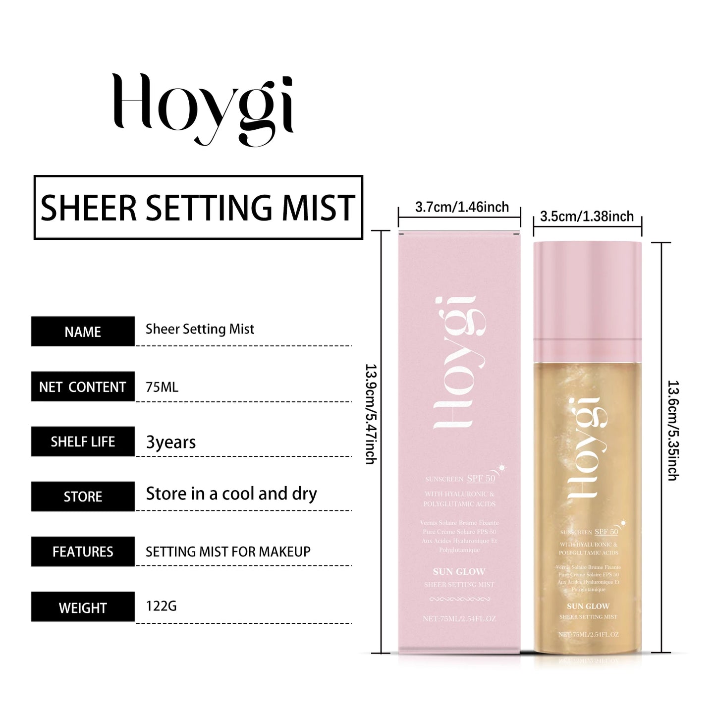 Spf 50+ Setting Spray Oil Control Matte Finish Long-Lasting Natural Non-greasy Waterproof Face Fixer Makeup Mist Spray