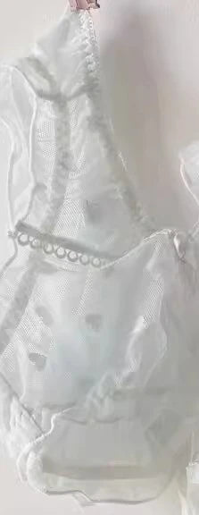European Style Japanese Lingerie Set, Sweet Heart Pattern Bralette Small Breasts, Comfortable Wireless Anti-Sagging Bra & Brief