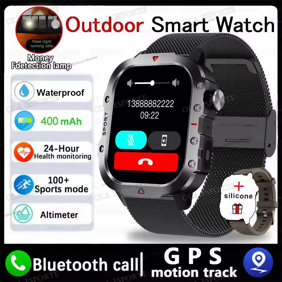 New LED Men's Smartwatch Bluetooth Talking Smartwatch Multi Sport Mode Health Monitor Outdoor Sport Smart Watch For Android