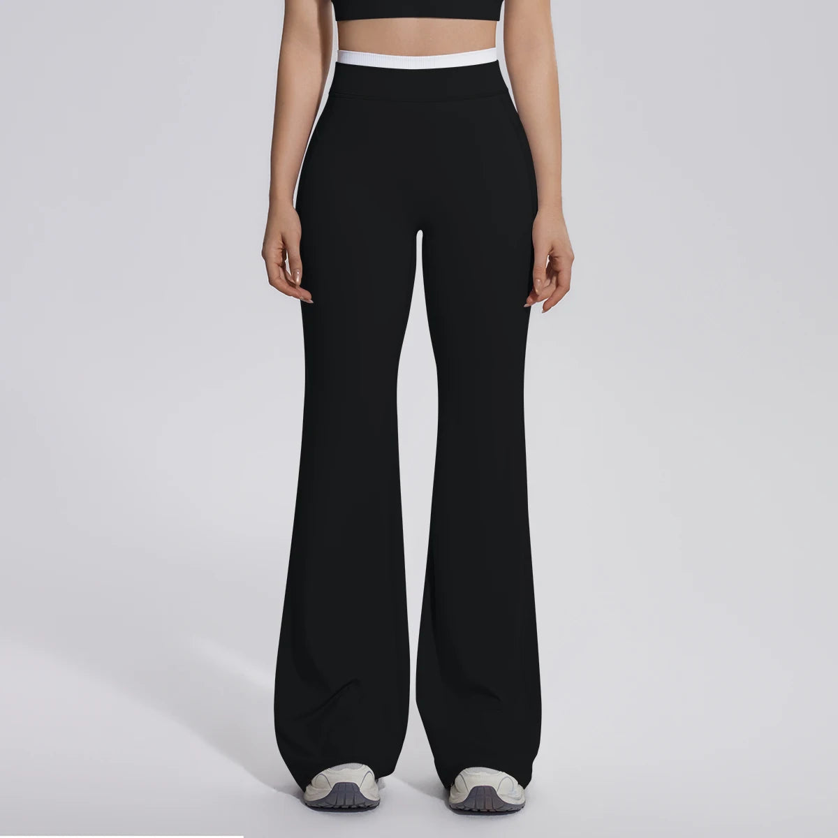 Rooftrellen Summer Woman Loose Breathable Yoga Wide Leg Pants Gym Running Quick Drying Yoga Pants High Stretch Bell-bottoms